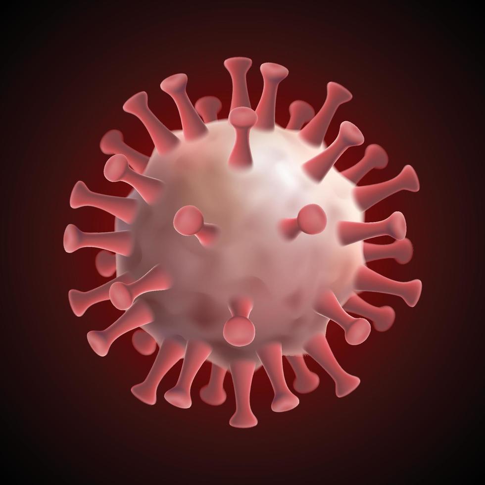 ilustración de células del virus de la corona origen de covid-19 se utiliza en medicina y ciencia. vector