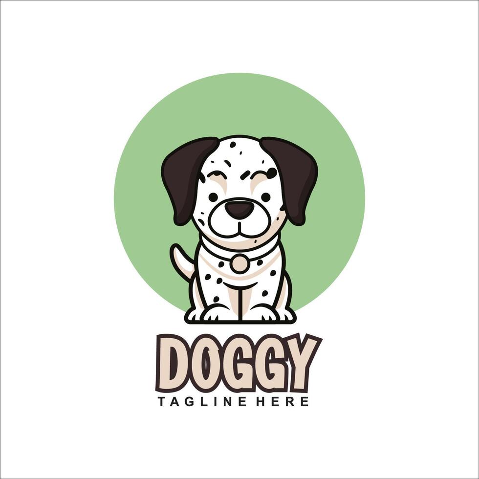 A vector illustration with a dog on a white background