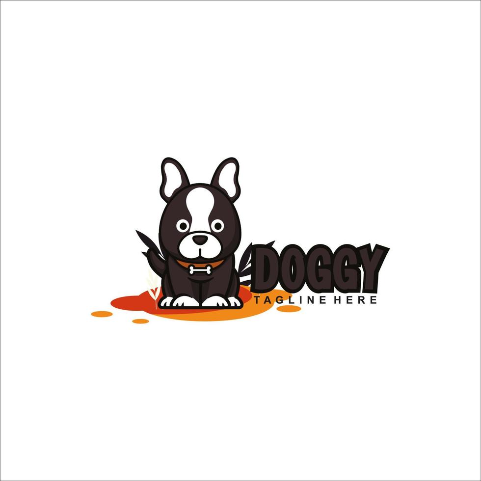 A vector illustration with a dog on a white background