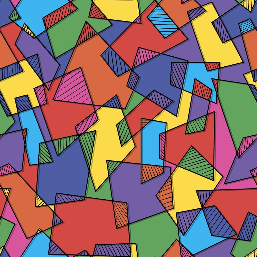 Seamless abstract ethnic pattern.Geometric background with rectangles vector