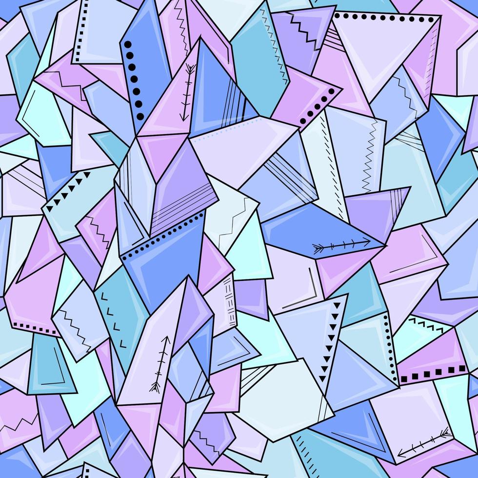 Abstract vector seamless pattern with geometric print. Mosaic pattern for wrapping paper . Wallpaper, fabric, textile.Hand drawn