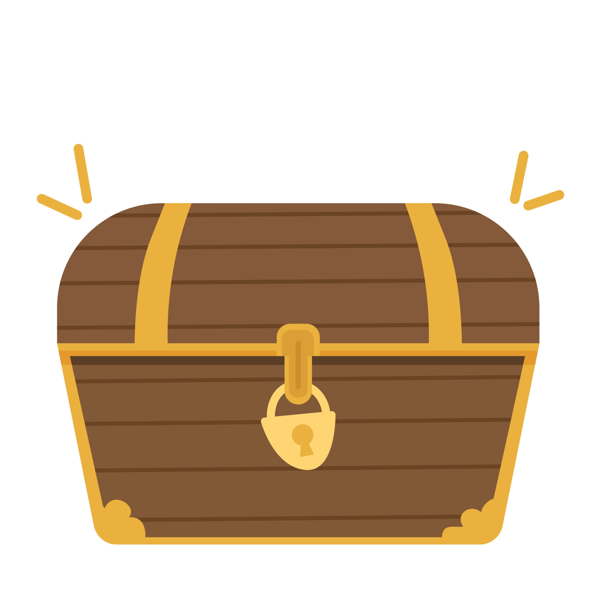 Treasure chest vector isolated illustration. Closed chest with