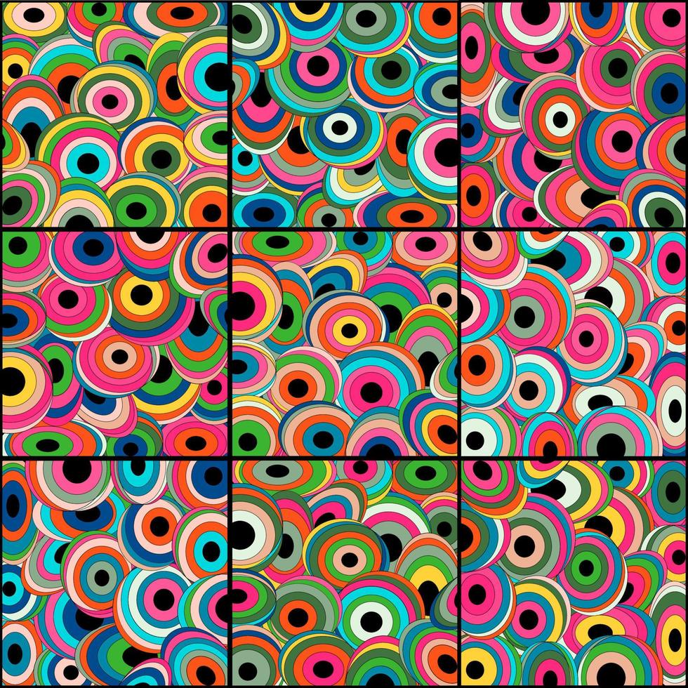 Seamless background with geometric pattern. Oval and circle shapes vector