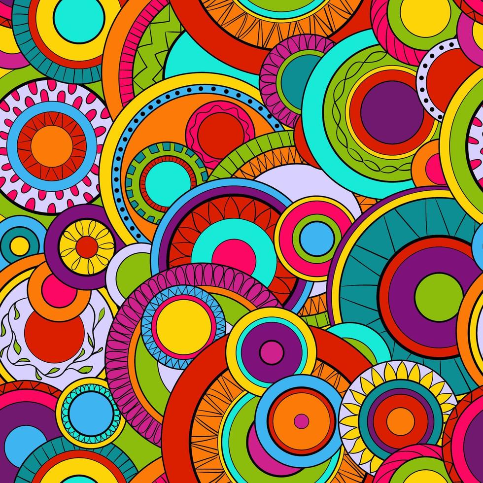 Seamless background with geometric pattern. Oval and circle shapes vector