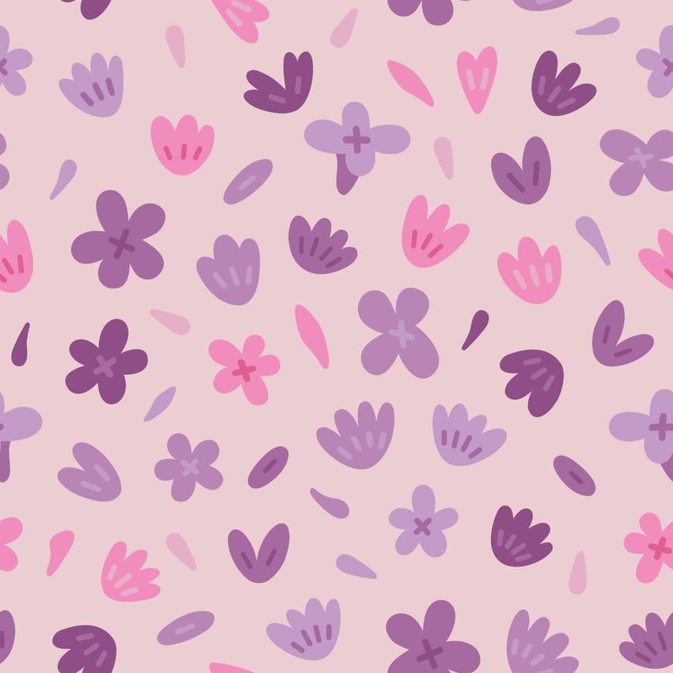 Flowers and petals pattern vector