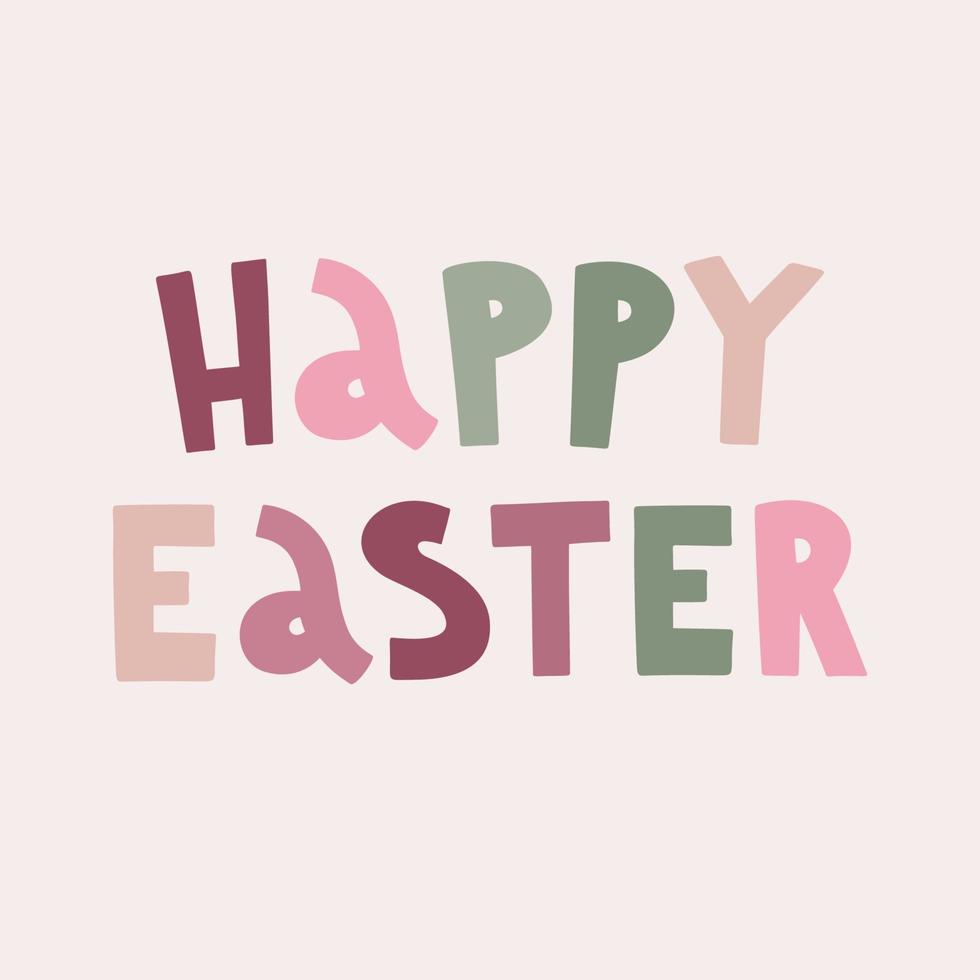 Happy easter lettering vector
