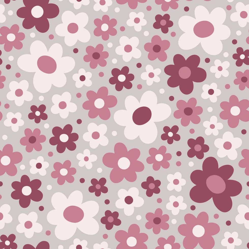 Flower pastel pink pattern vector
