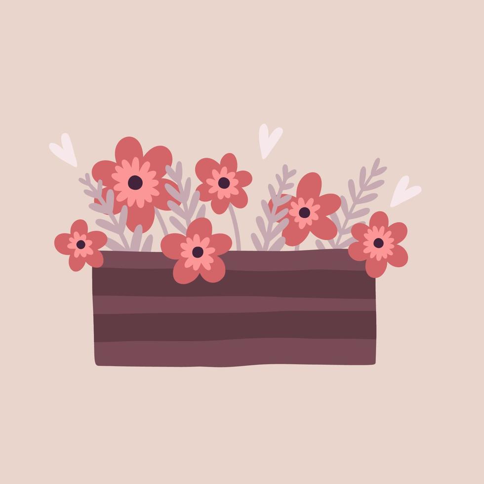 Flower street bed 2 vector