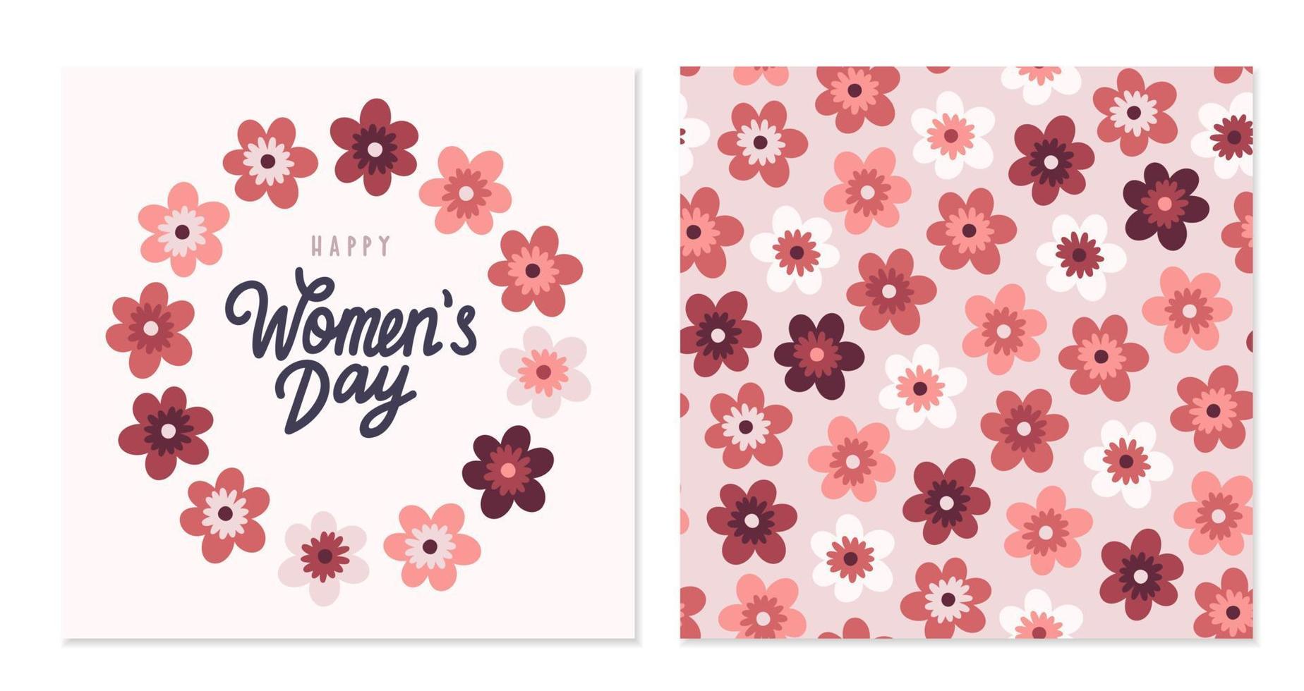 Woman's day cards vector
