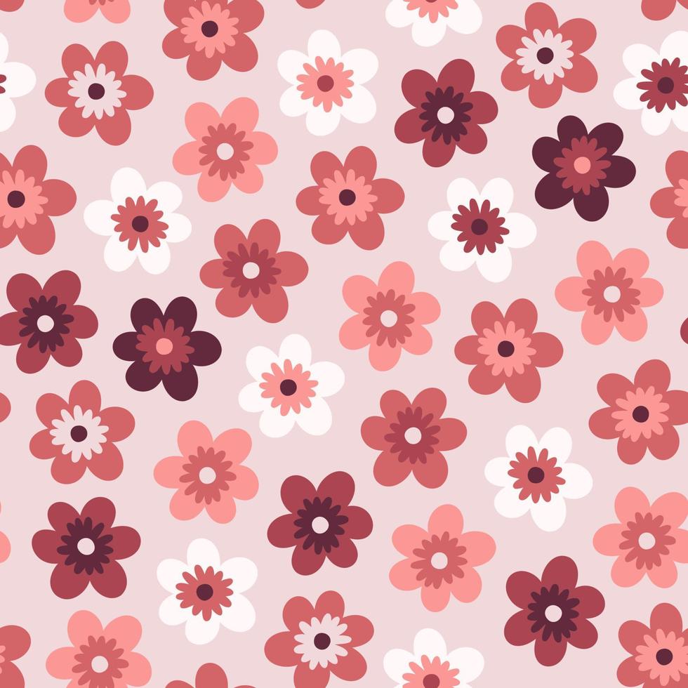 Flower pink pattern vector