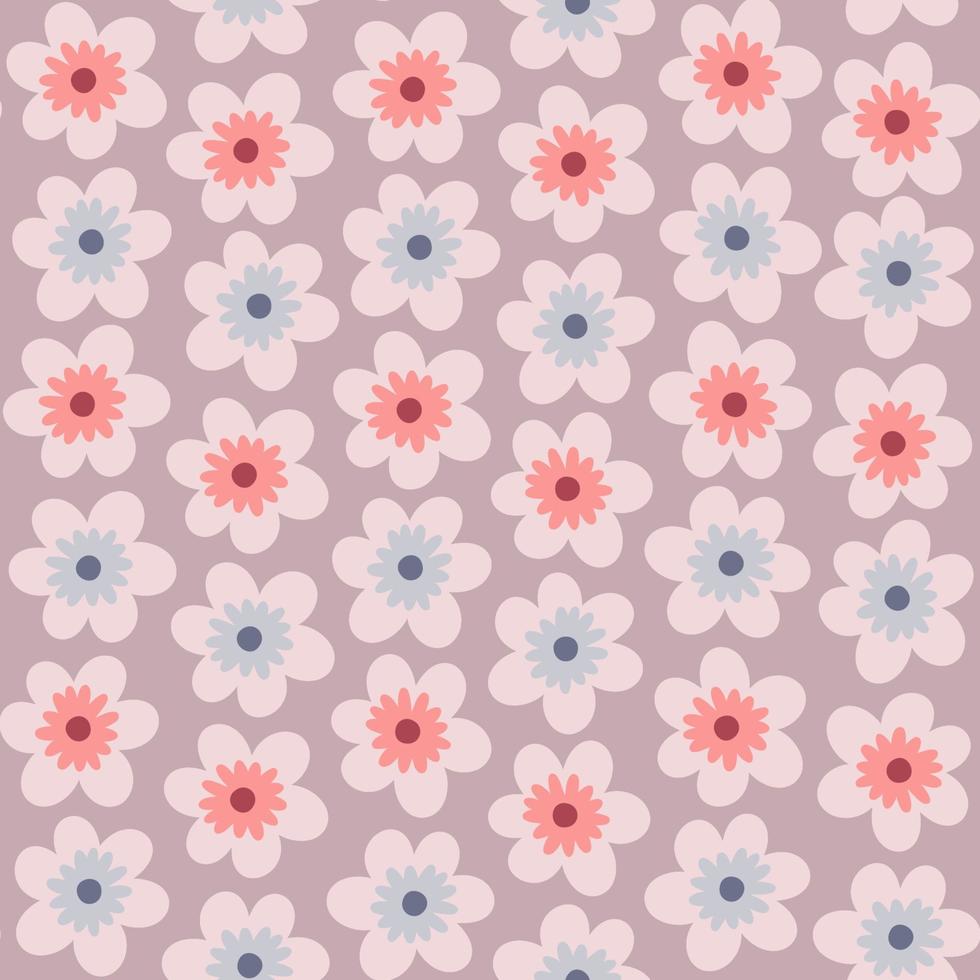 Flower pastel pattern vector