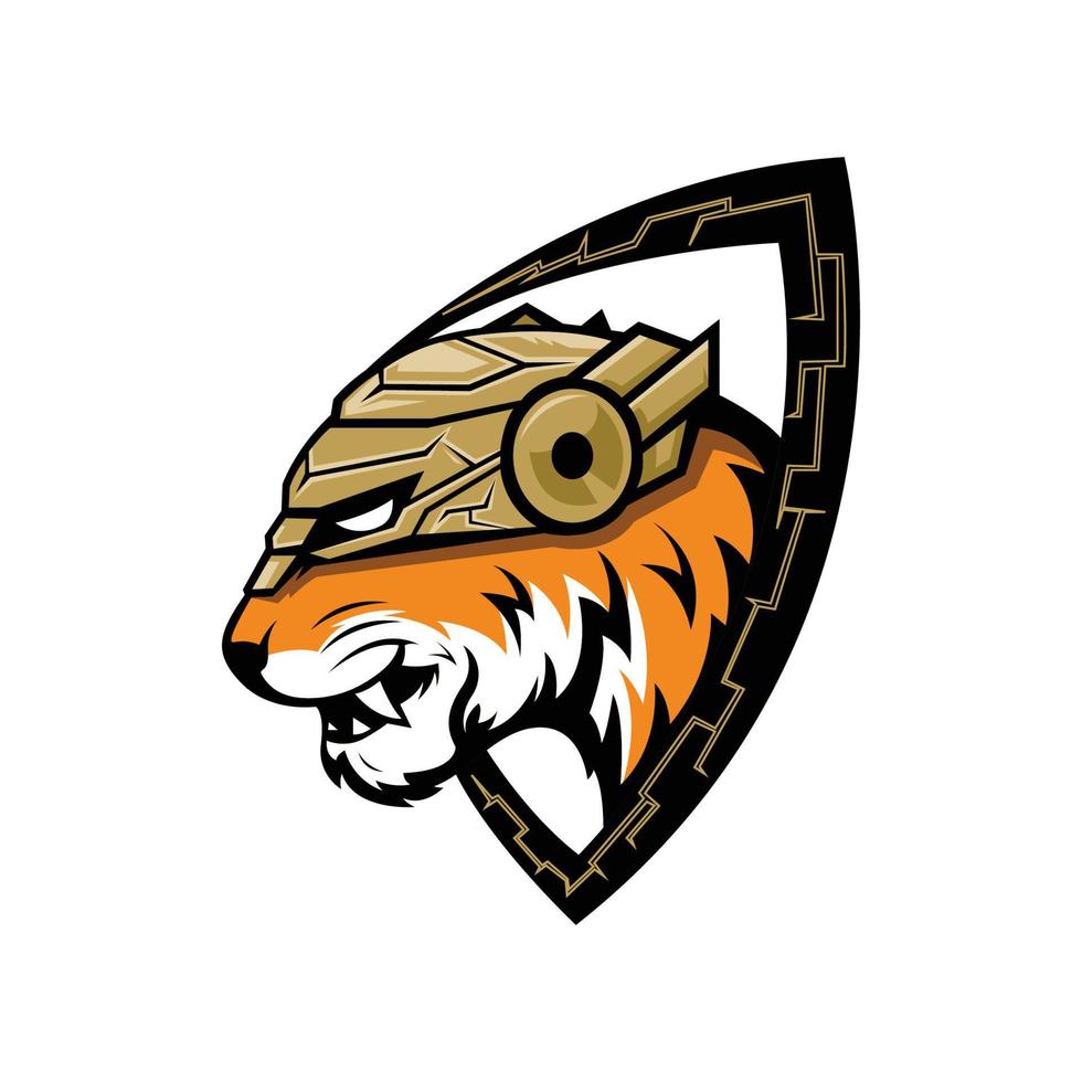 tiger logo design illustration. vector