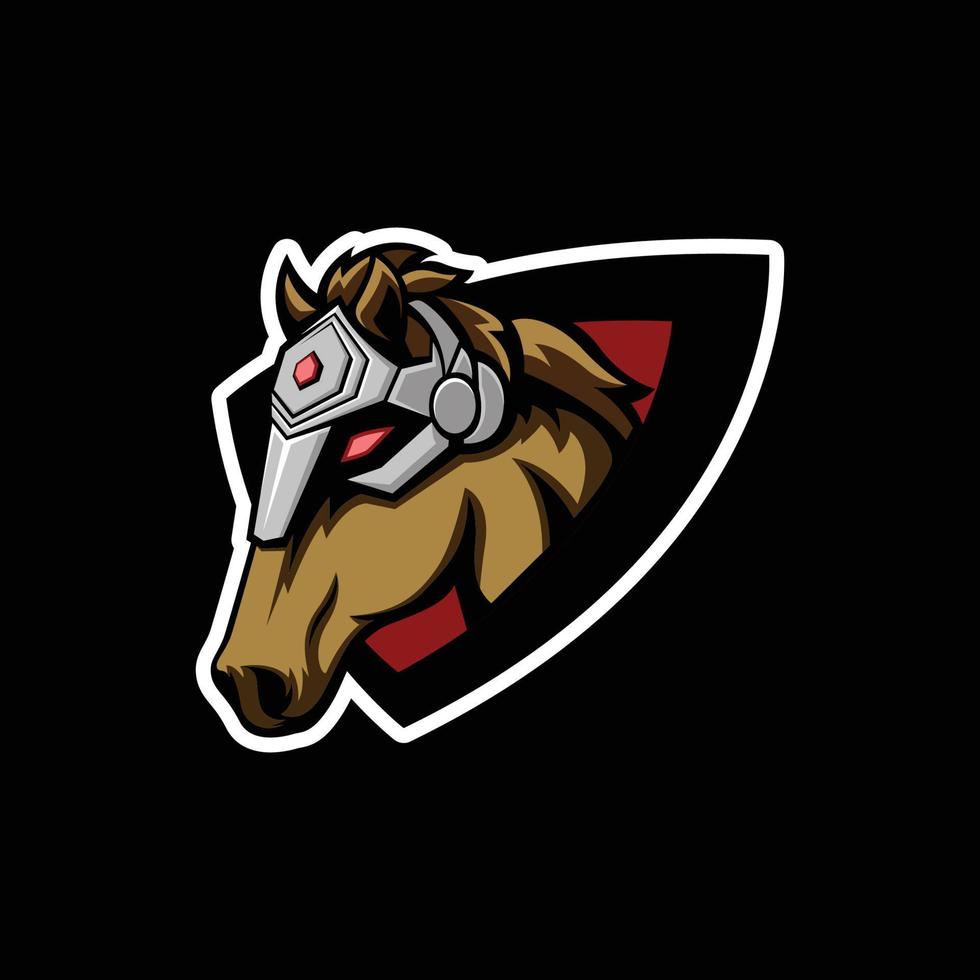 horse logo design illustration. vector