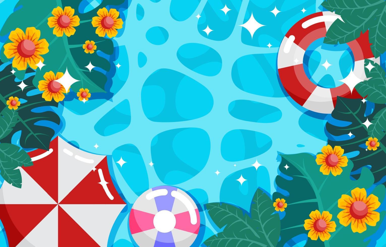 Summer Pool Background vector