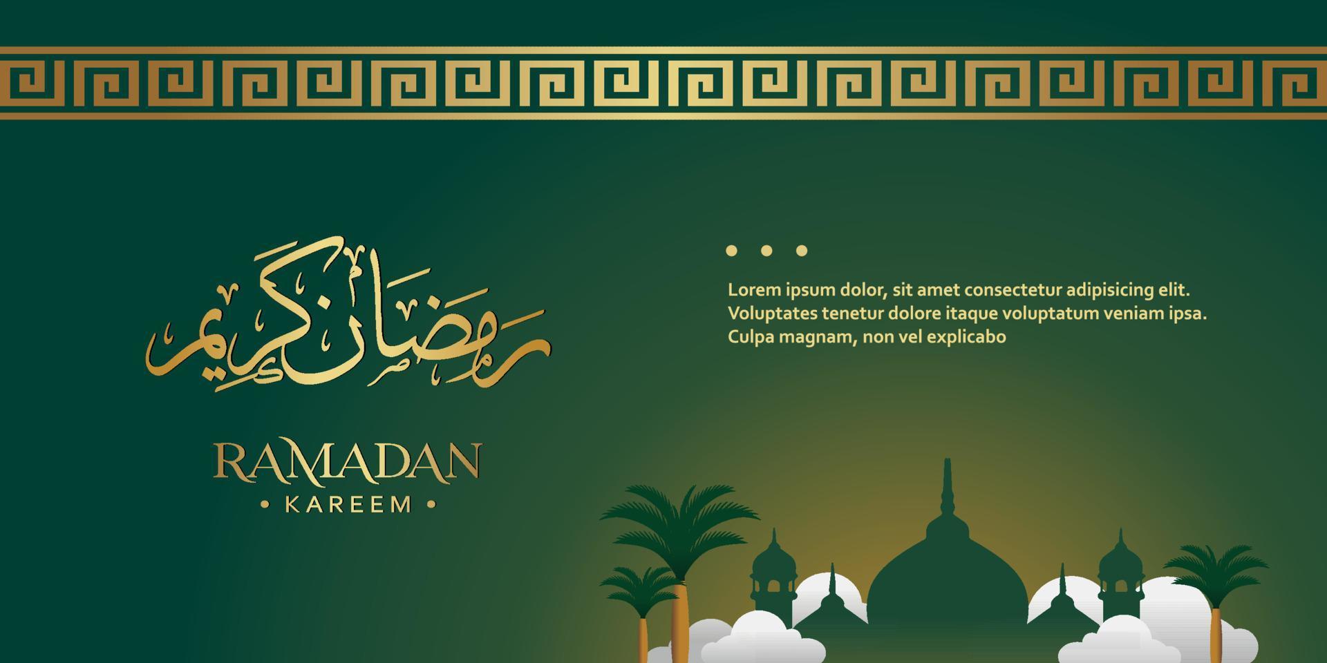 Ramadan Kareem Background Design. Vector illustration for greeting cards, posters and banners