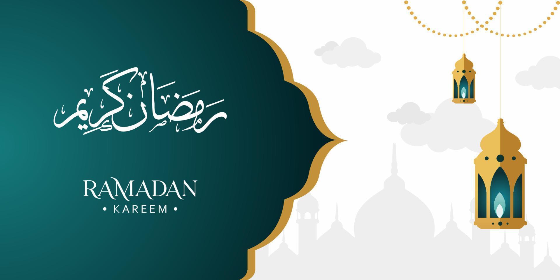 Ramadan Kareem Background Design. Vector illustration for greeting cards, posters and banners