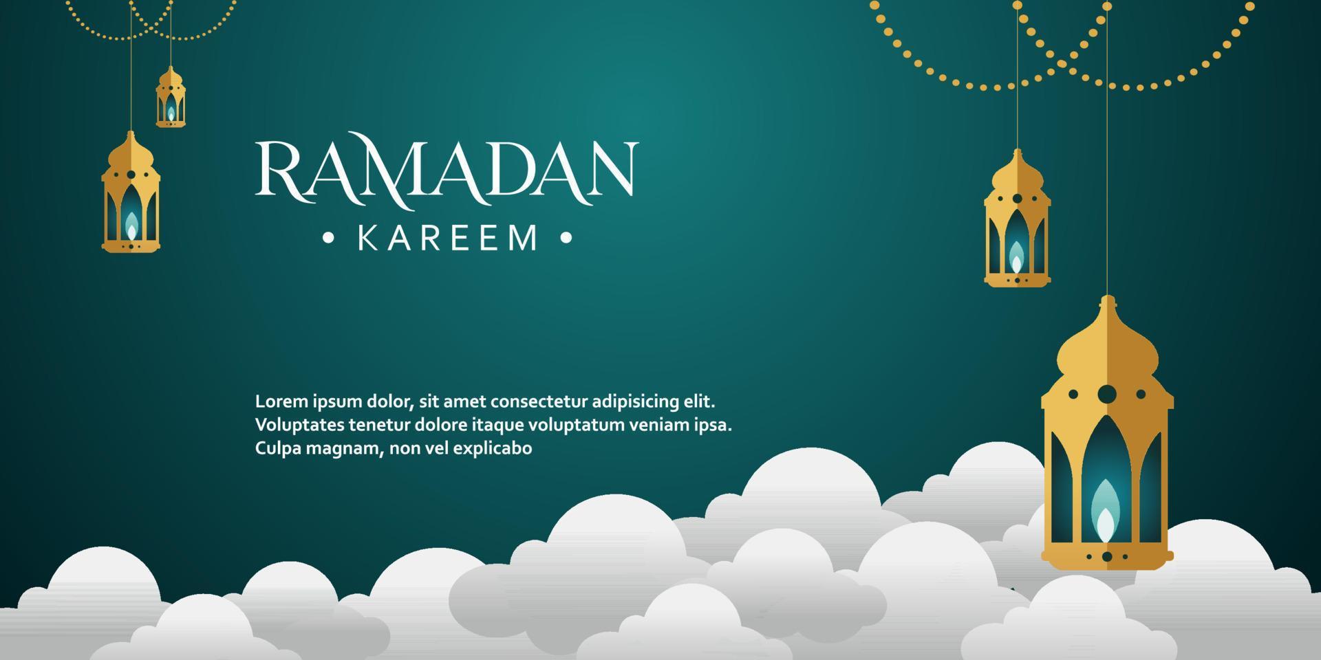 Ramadan Kareem Background Design. Vector illustration for greeting cards, posters and banners