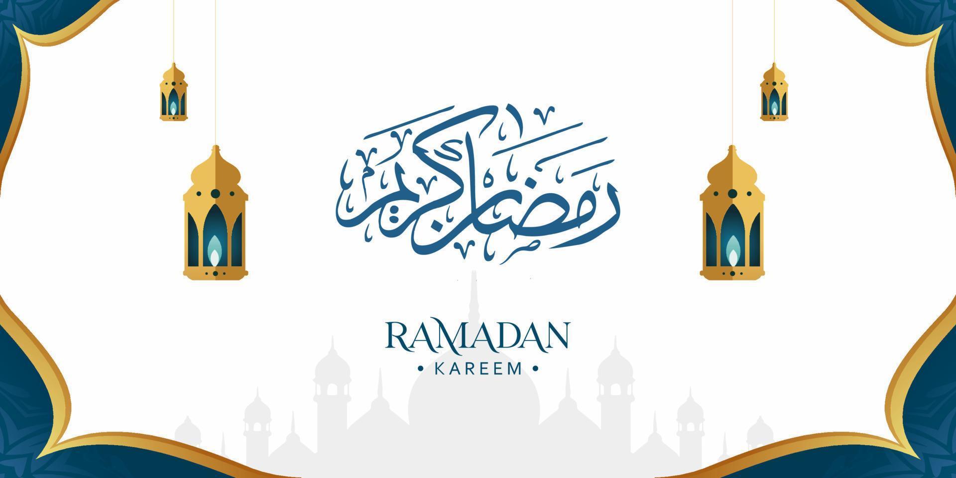 Ramadan Kareem Background Design. Vector illustration for greeting cards, posters and banners