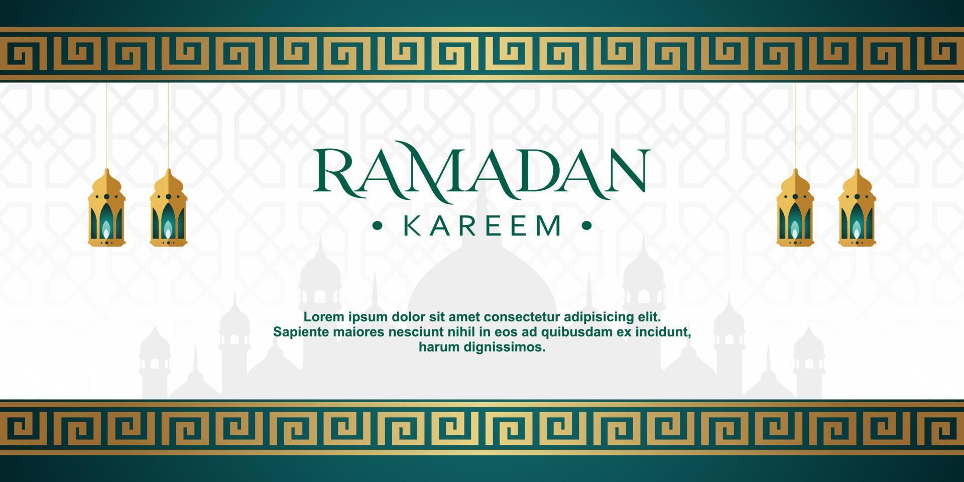 Ramadan Kareem Background Design. Vector illustration for greeting cards, posters and banners