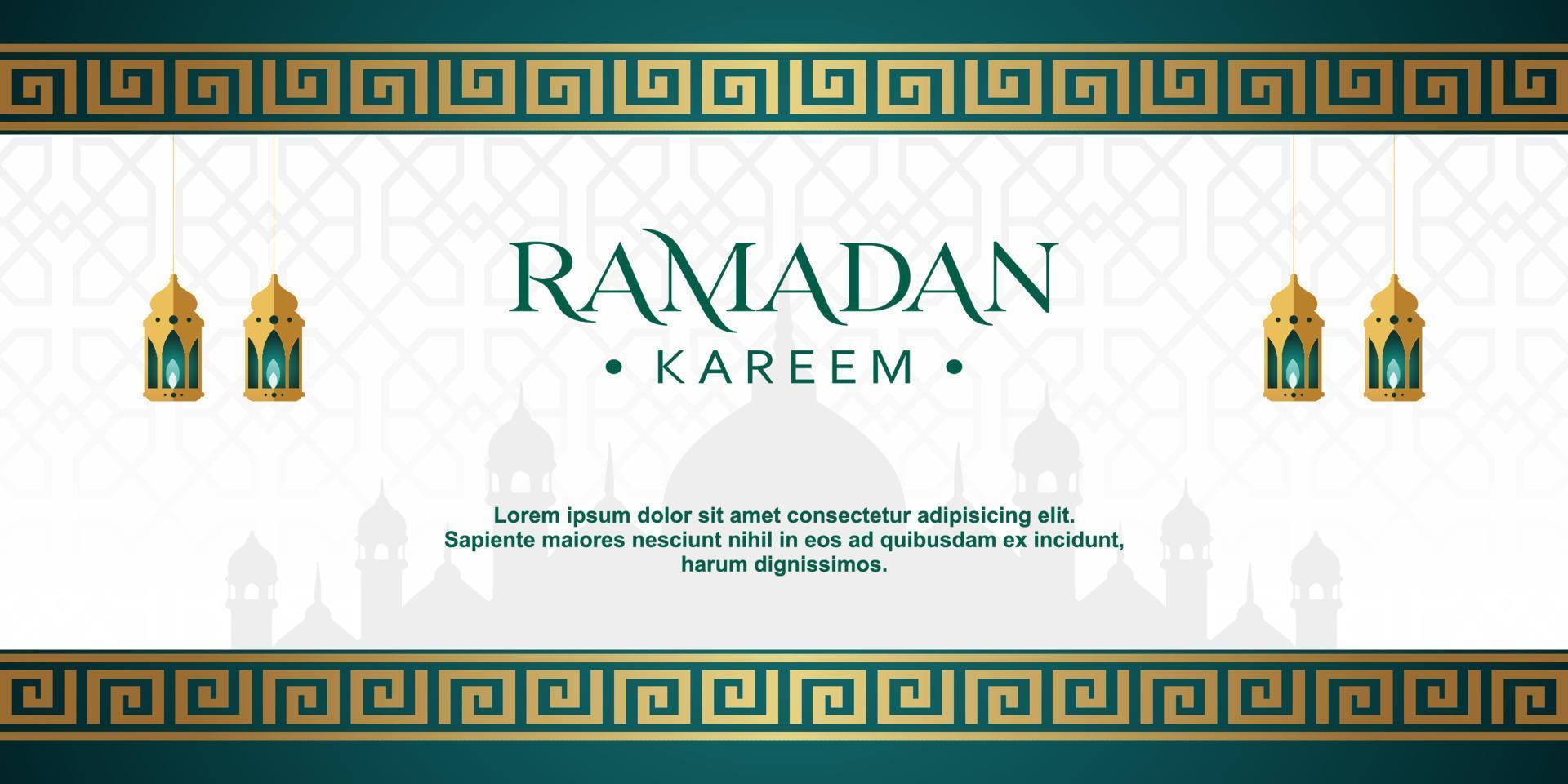 diseño de fondo de ramadán kareem. ilustración vectorial para tarjetas de felicitación, carteles y pancartas vector