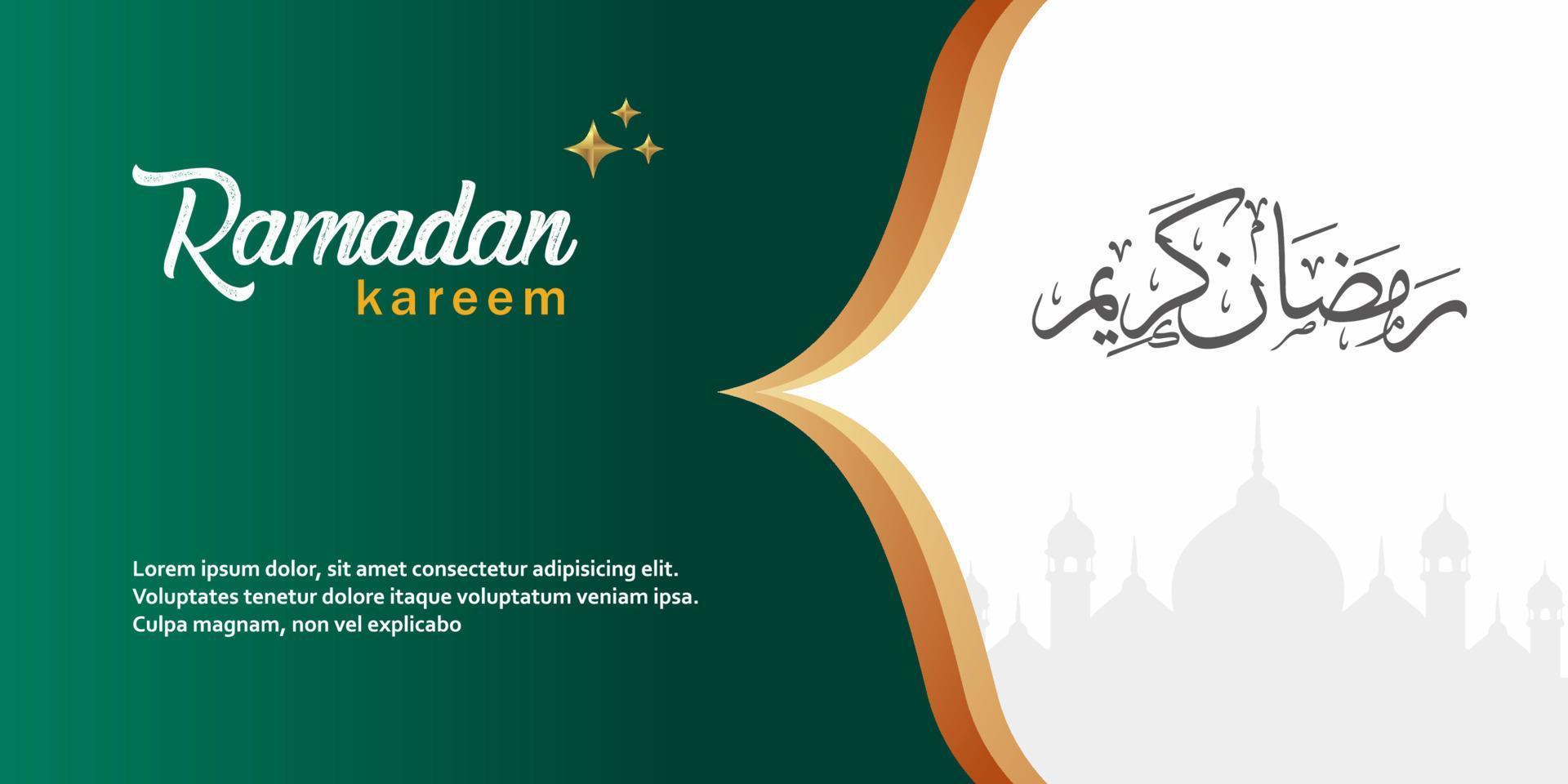 Ramadan Kareem Background Design. Vector illustration for greeting cards, posters and banners