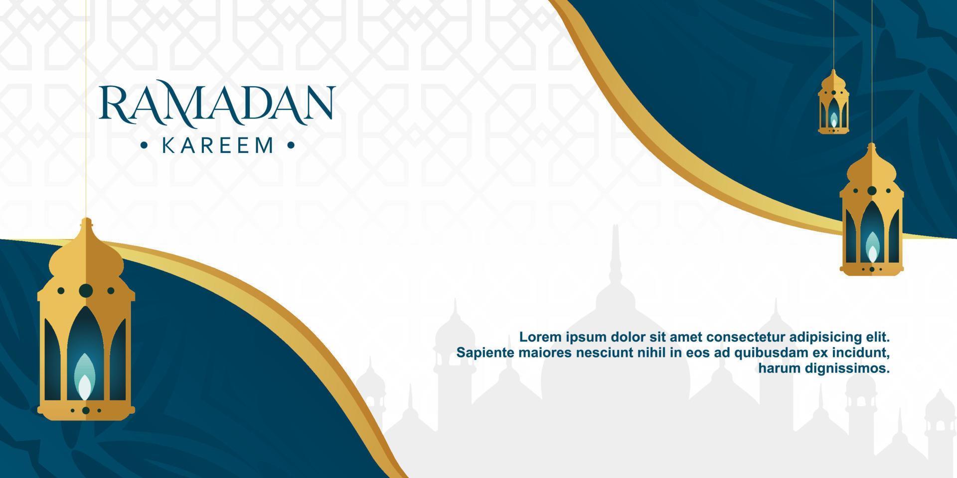 Ramadan Kareem Background Design. Vector illustration for greeting cards, posters and banners