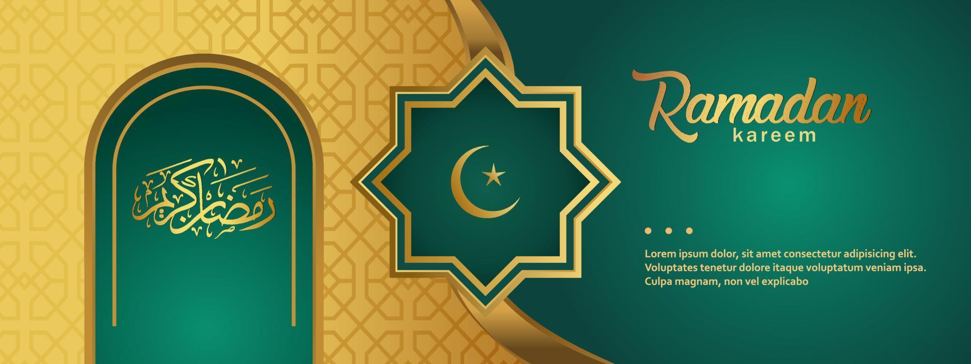 Ramadan Kareem Background Design. Vector illustration for greeting cards, posters and banners