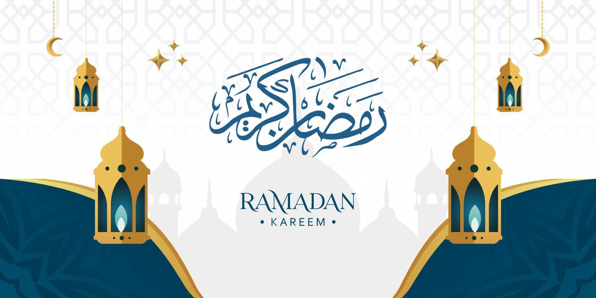 Ramadan Kareem Background Design. Vector illustration for greeting cards, posters and banners
