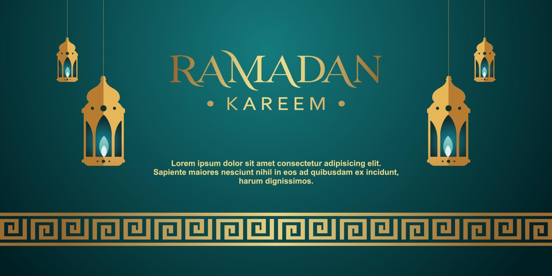 Ramadan Kareem Background Design. Vector illustration for greeting cards, posters and banners