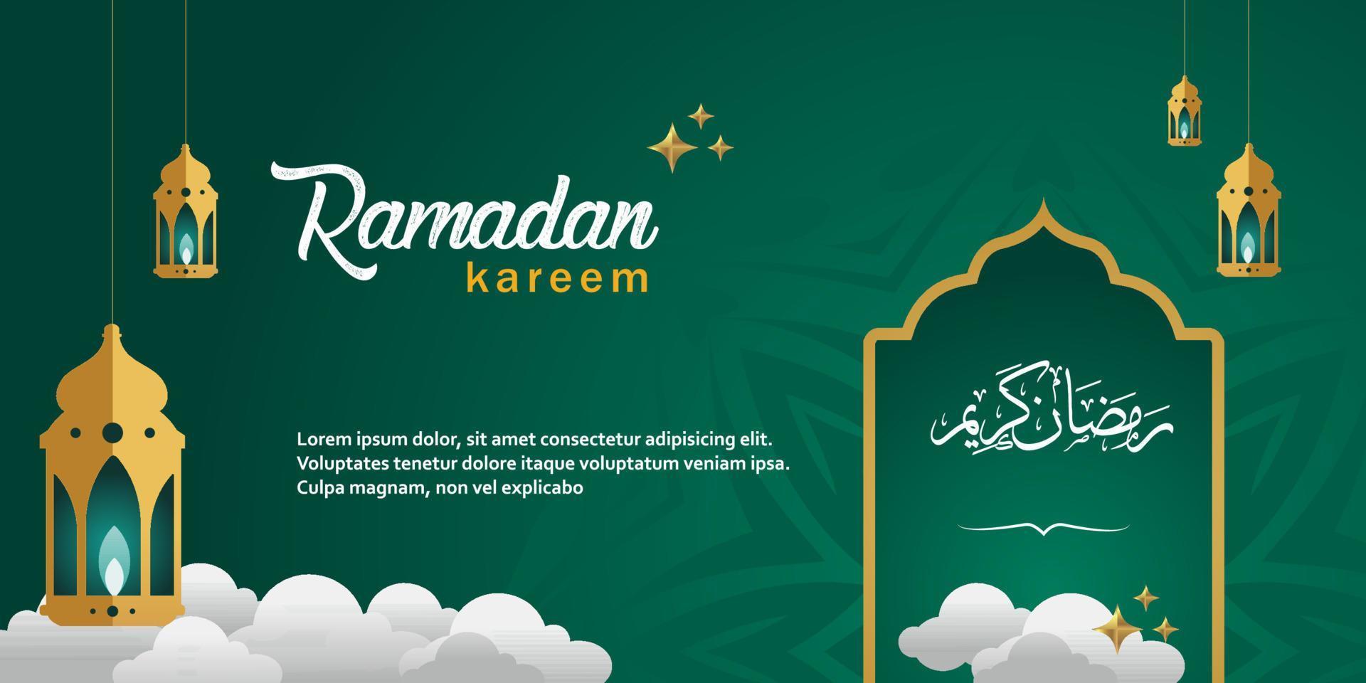 Ramadan Kareem Background Design. Vector illustration for greeting cards, posters and banners