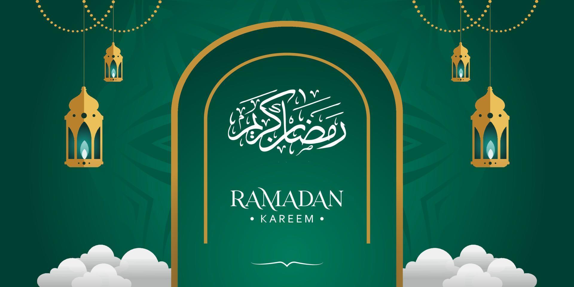 Ramadan Kareem Background Design. Vector illustration for greeting cards, posters and banners