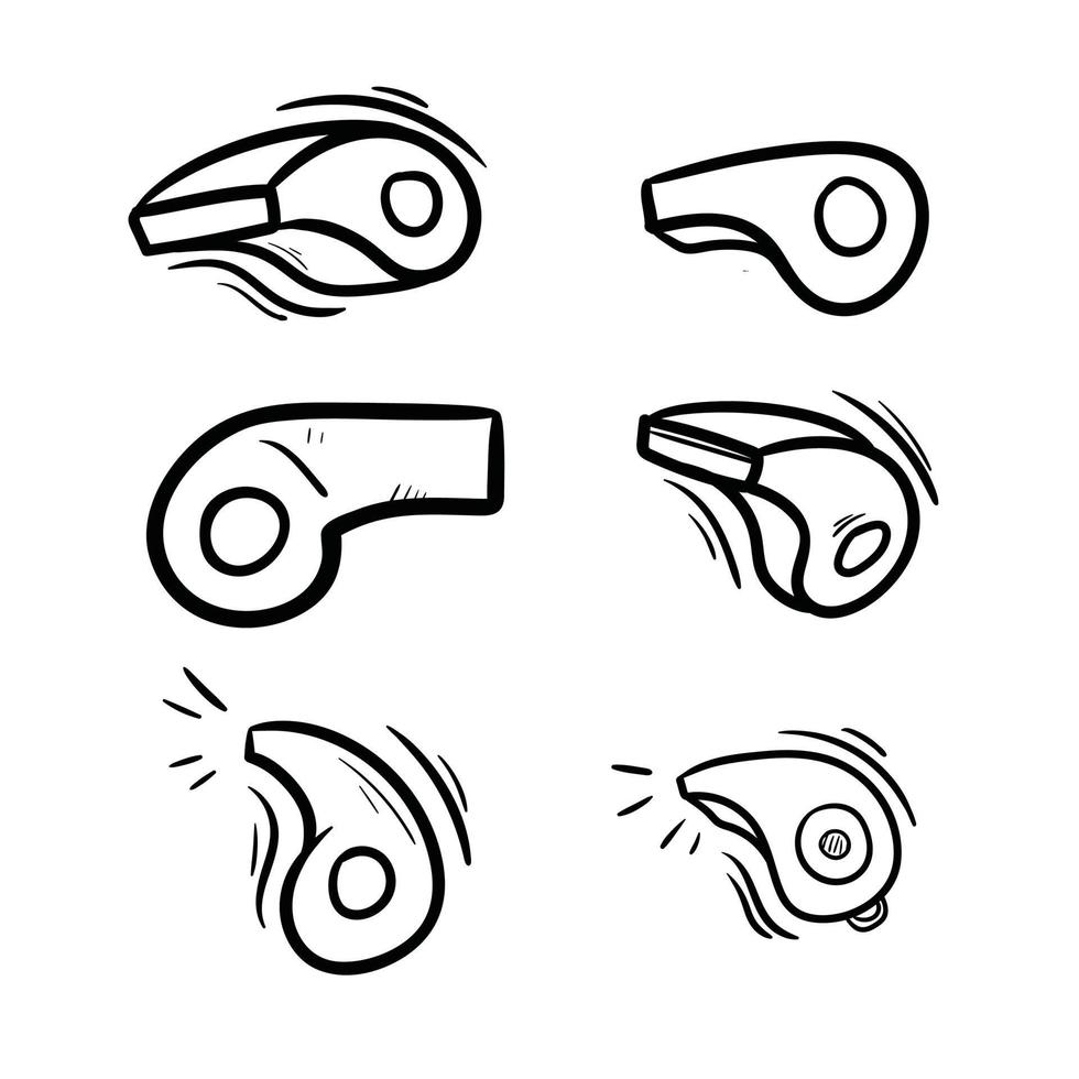 whistle doodle art vector