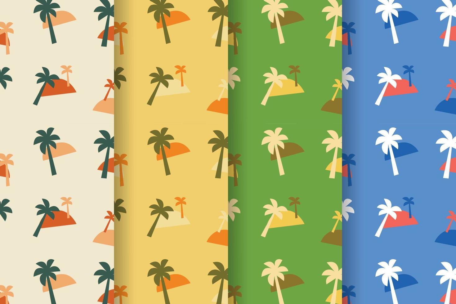 Summer Palm Tree Pattern vector