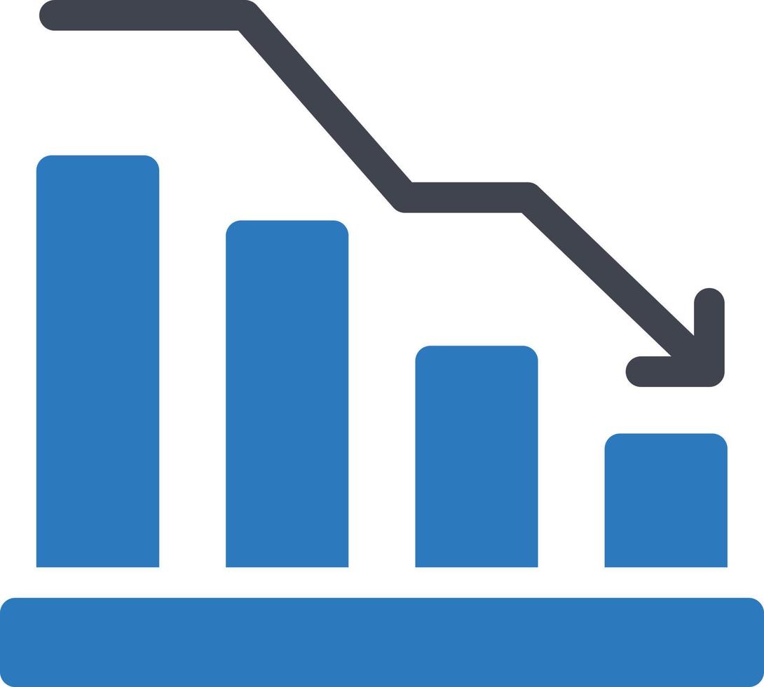chart down vector illustration on a background.Premium quality symbols. vector icons for concept and graphic design.