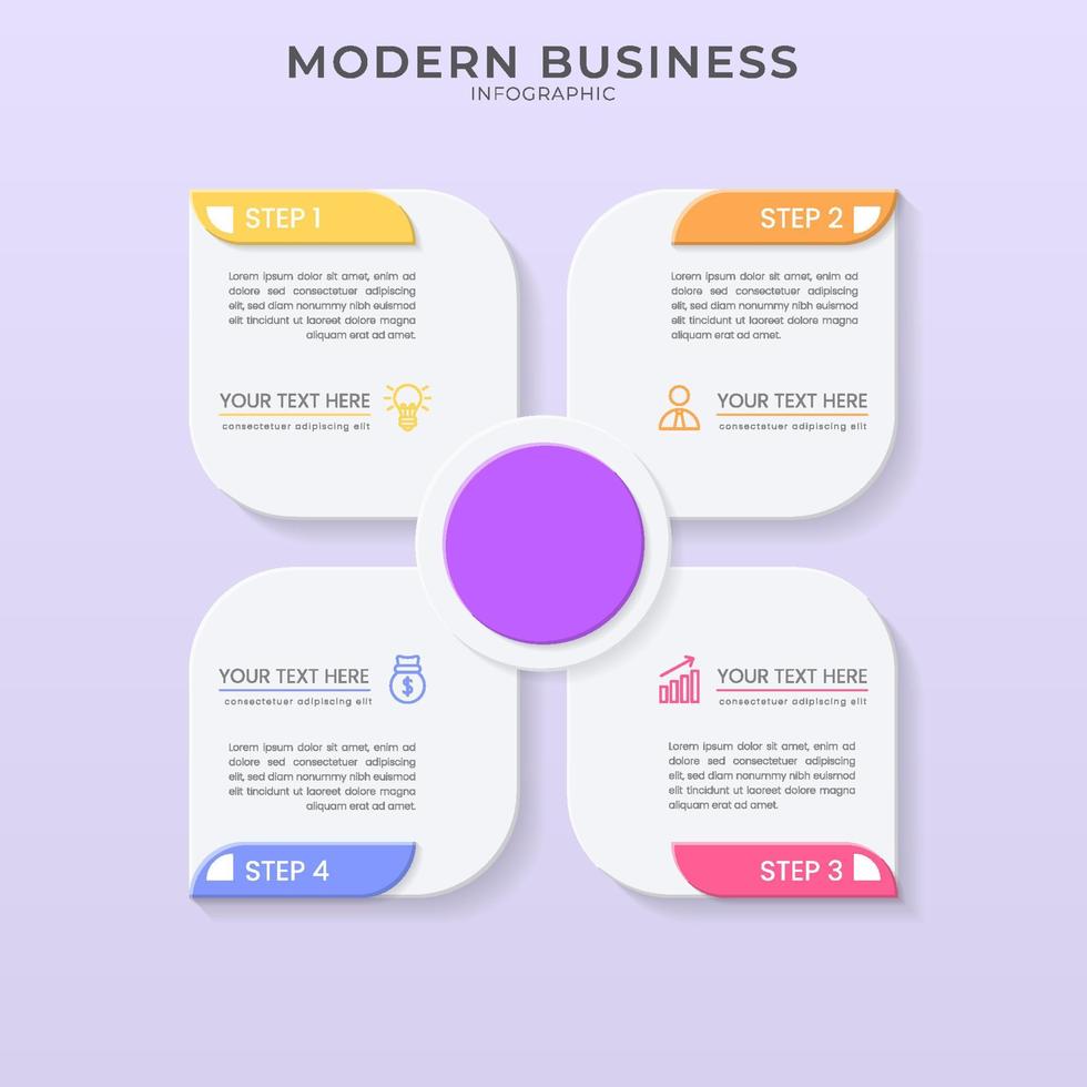 minimalist 3d infographic vector template with a steps for success. Presentation with line elements icons. Business concept design can be used for web, brochure, diagram, chart or banner layout