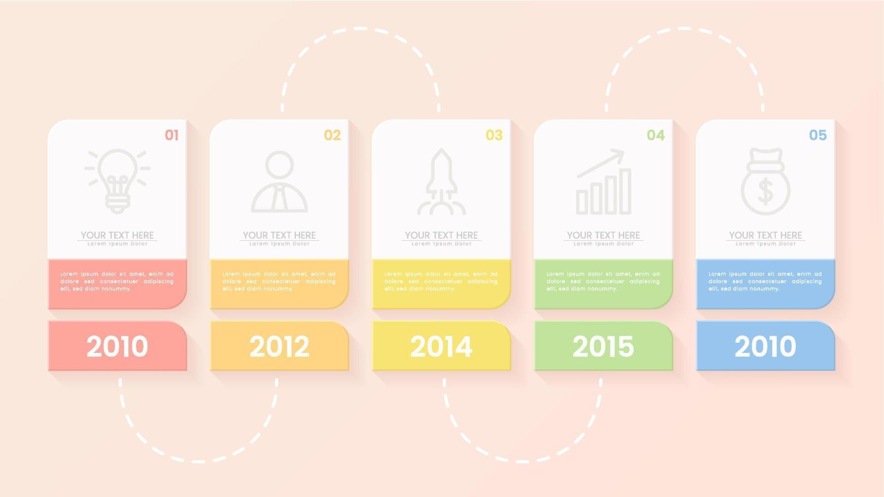 minimalist 3d infographic vector template with a steps for success. Presentation with line elements icons. Business concept design can be used for web, brochure, diagram, chart or banner layout