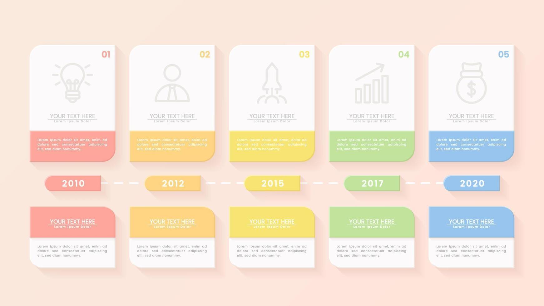 minimalist 3d infographic vector template with a steps for success. Presentation with line elements icons. Business concept design can be used for web, brochure, diagram, chart or banner layout