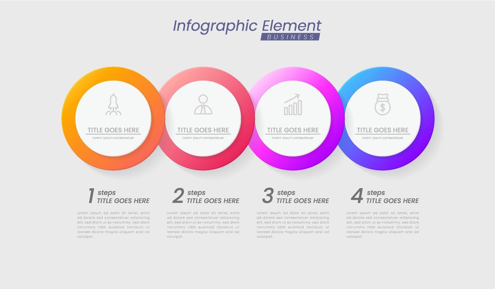 plantilla de diseño infográfico vectorial con opciones o pasos. se puede utilizar para diagramas de proceso, presentaciones, diseño de flujo de trabajo, banner, diagrama de flujo, gráfico de información. vector