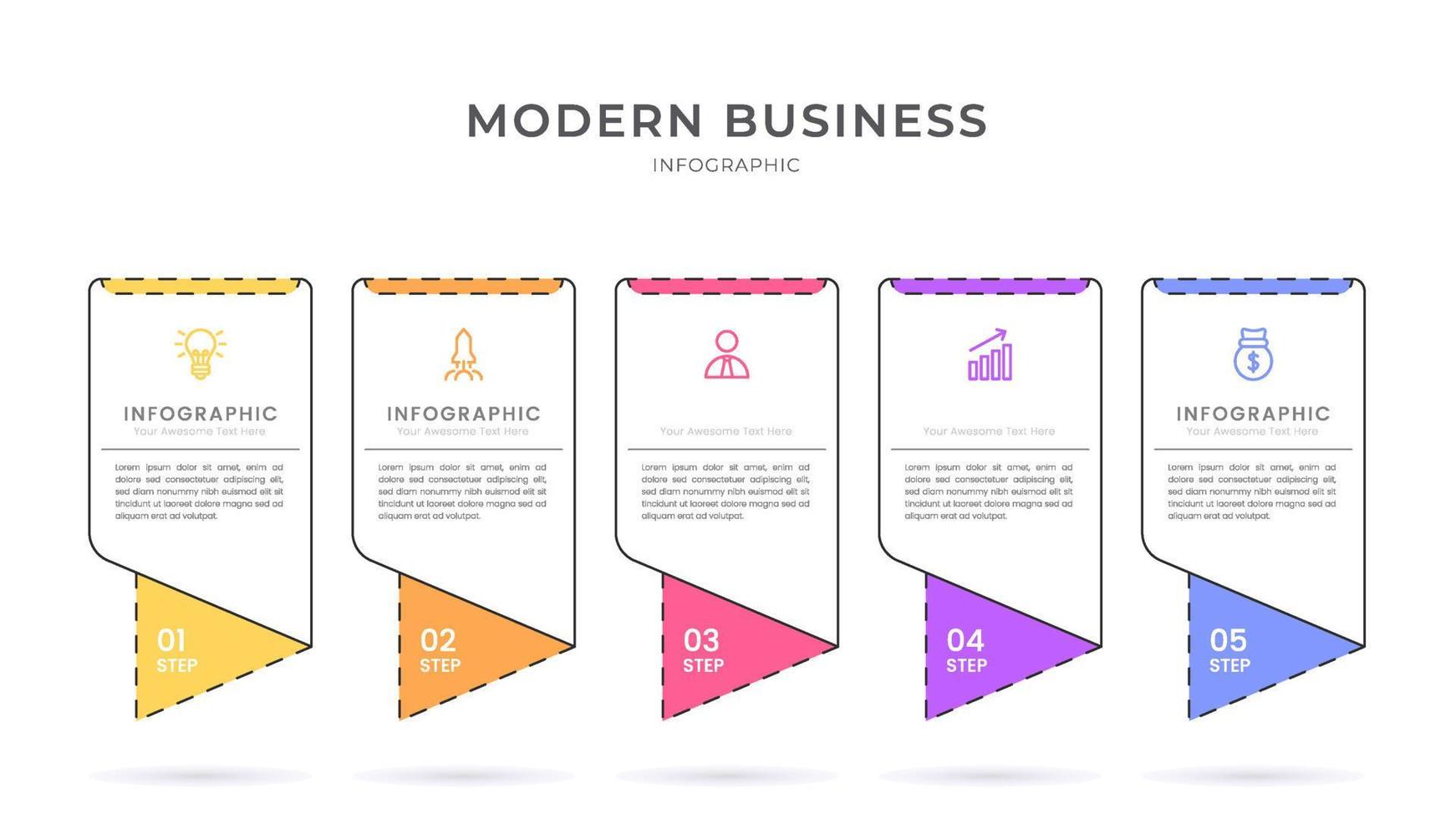 Elegant infographic 3d vector template with a steps for success. Presentation with line elements icons. Business concept design can be used for web, brochure, diagram, chart or banner layout