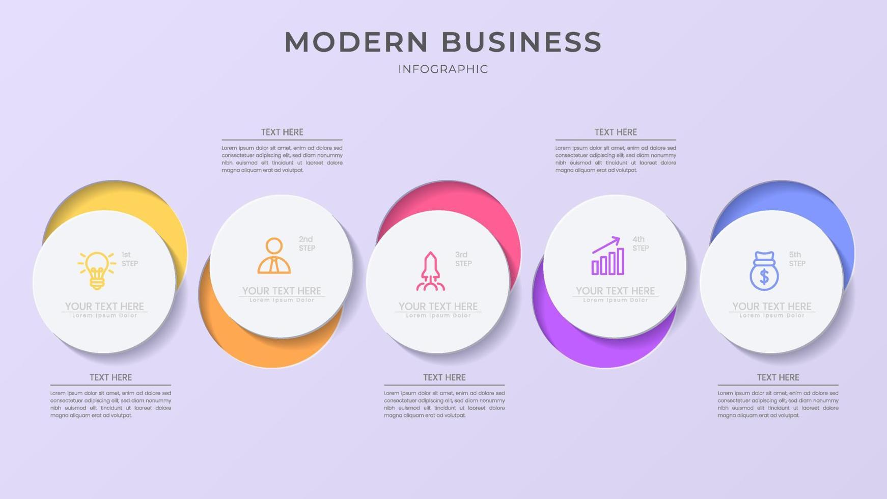 minimalist 3d infographic vector template with a steps for success. Presentation with line elements icons. Business concept design can be used for web, brochure, diagram, chart or banner layout