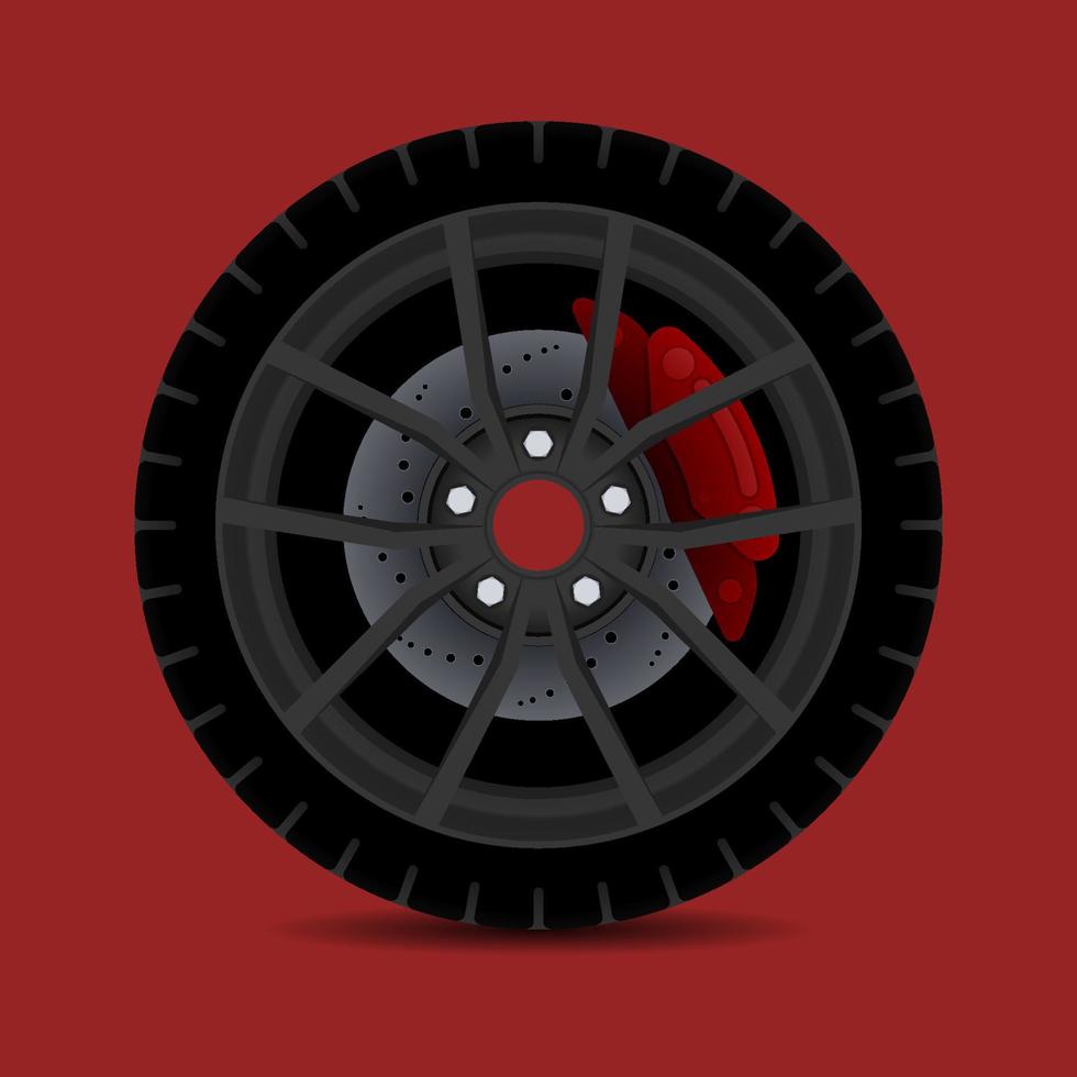 Car tire in vector, side views. Vector vehicle tyres, round component surround wheel rim, provide traction on surface. Transport rubber wheel,