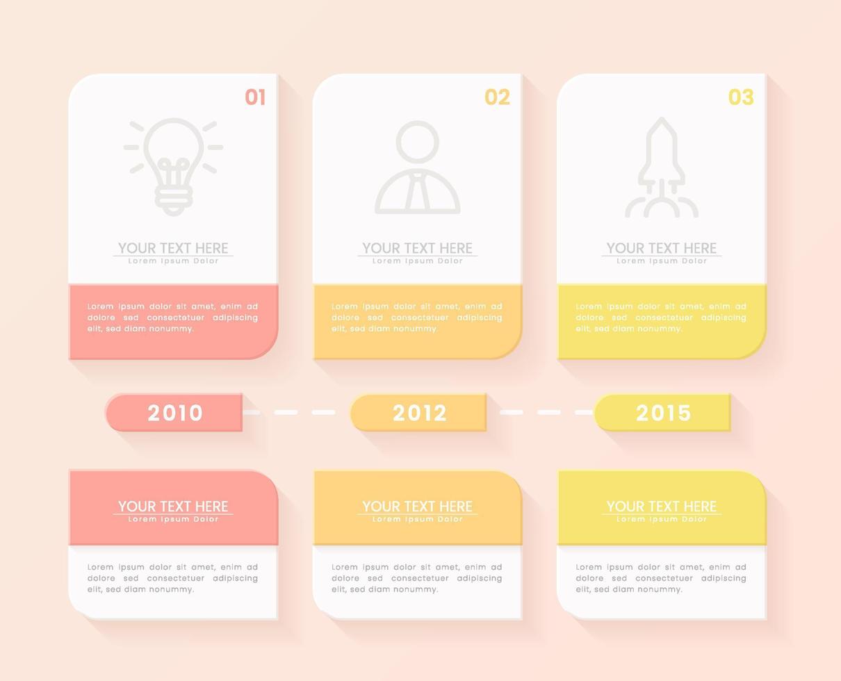 minimalist 3d infographic vector template with a steps for success. Presentation with line elements icons. Business concept design can be used for web, brochure, diagram, chart or banner layout