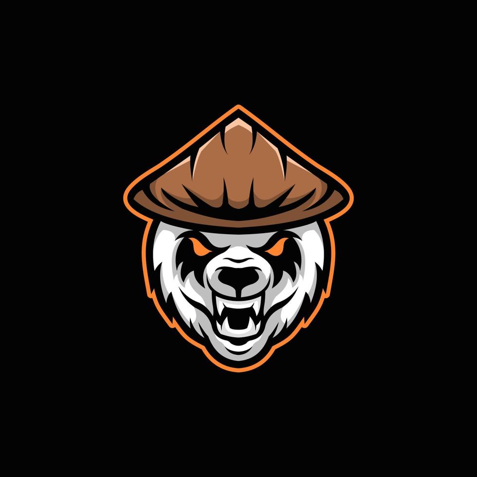 logotipo de la mascota del oso esport vector