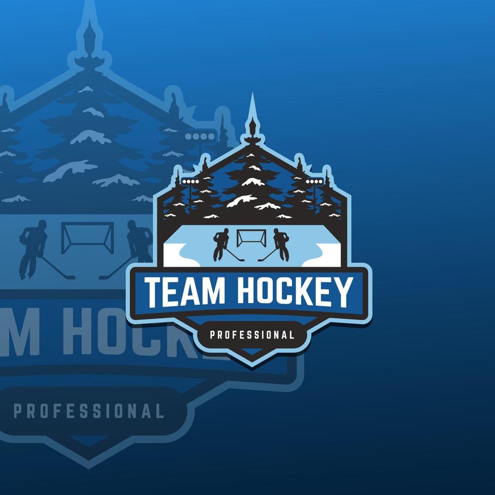 plantilla de logotipo moderno de hockey de equipo adecuada para su equipo de logotipo vector