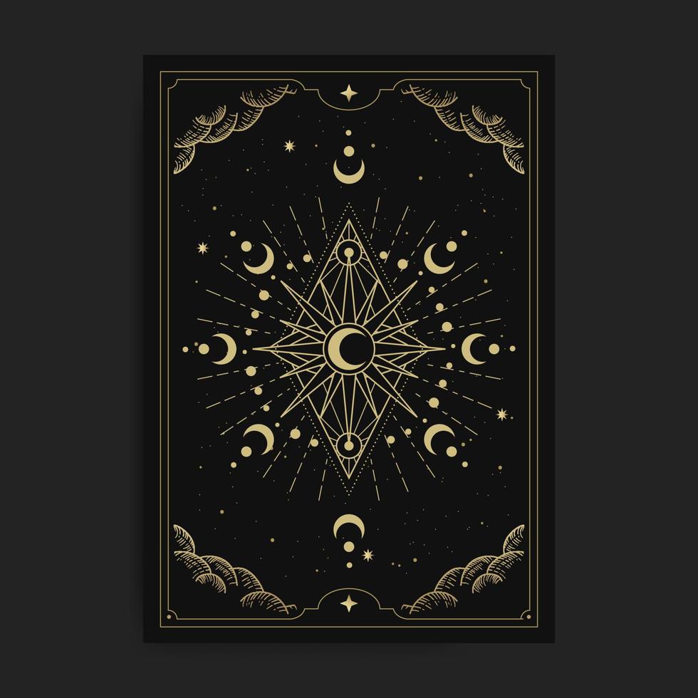 Moon luxury geometry vector