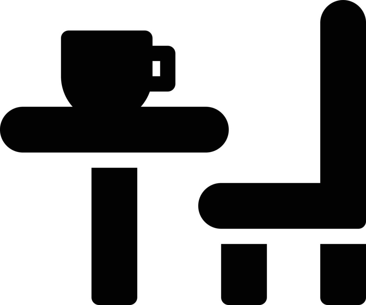 ilustración de vector de té de silla de mesa en un fondo. símbolos de calidad premium. iconos vectoriales para concepto y diseño gráfico.