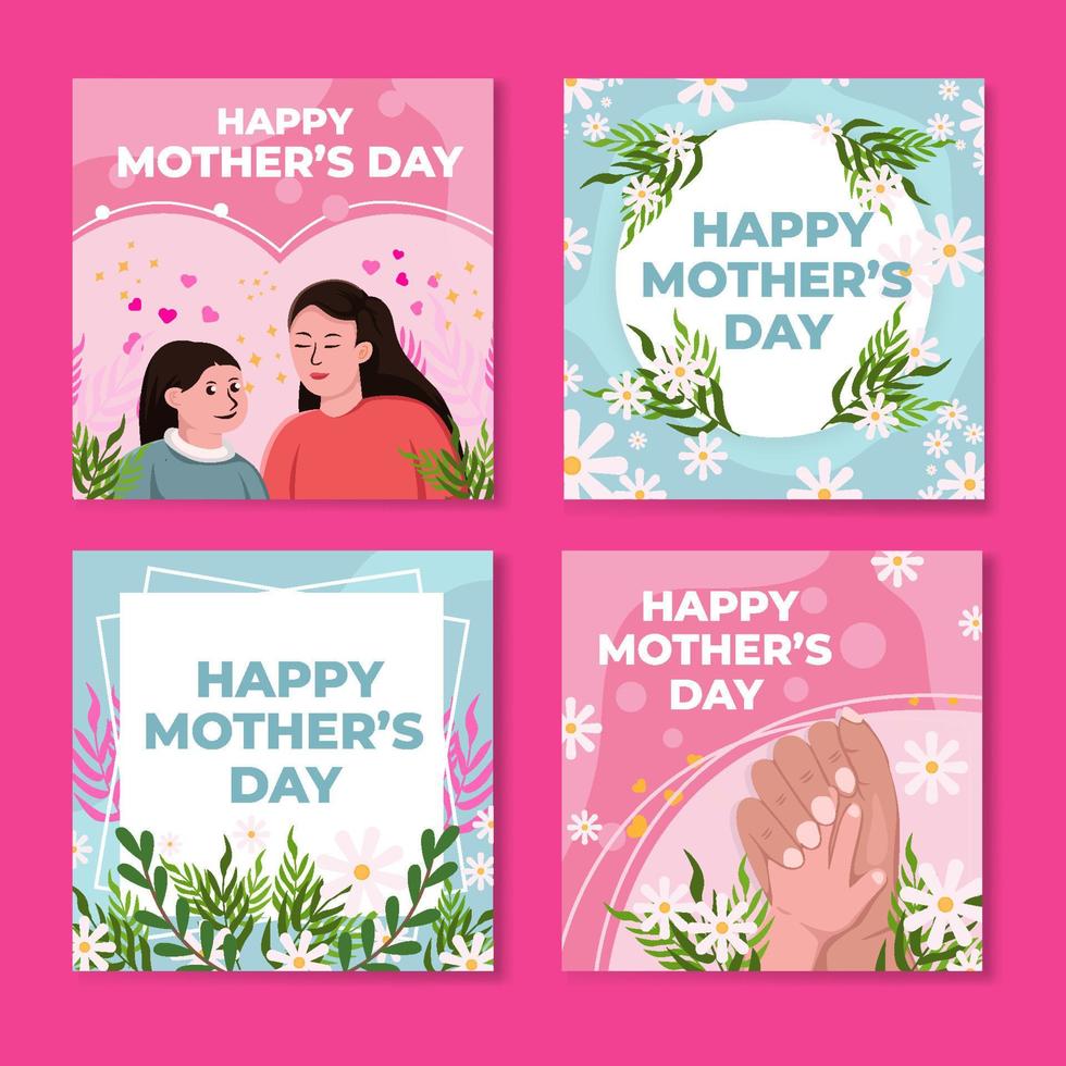 Mother Day Social Media Post Template vector