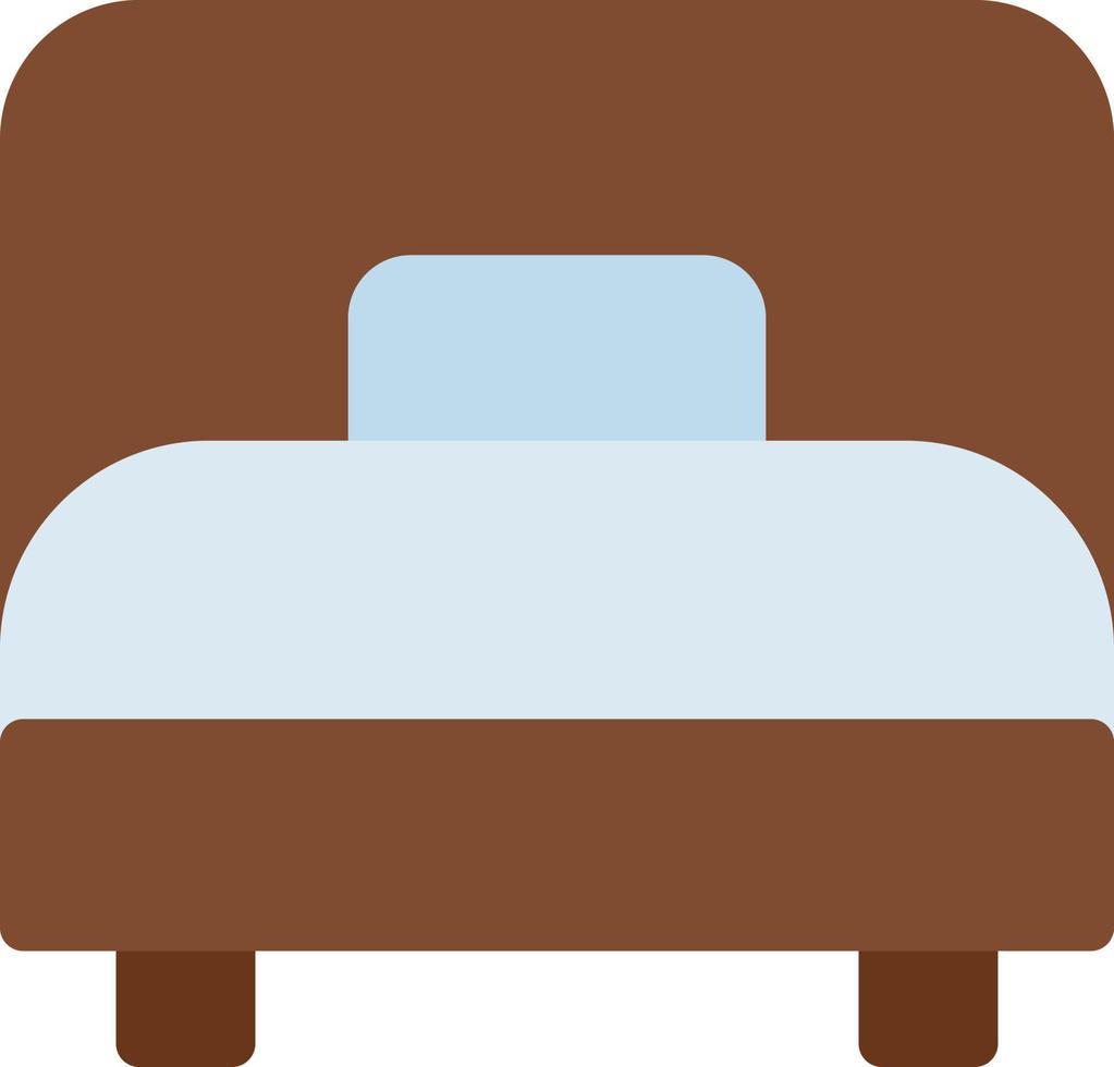 ilustración de vector de cama individual en un fondo. símbolos de calidad premium. iconos vectoriales para concepto y diseño gráfico.