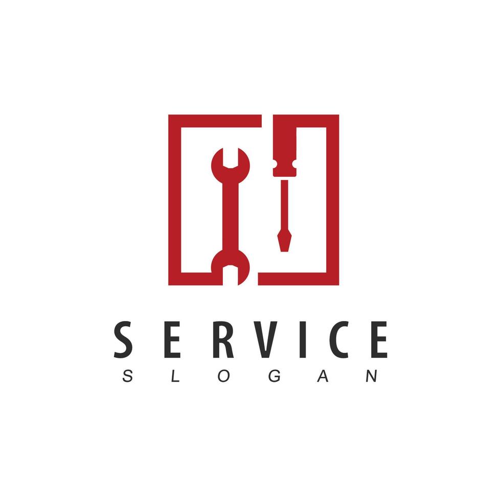 vector de logotipo de servicio y reparación