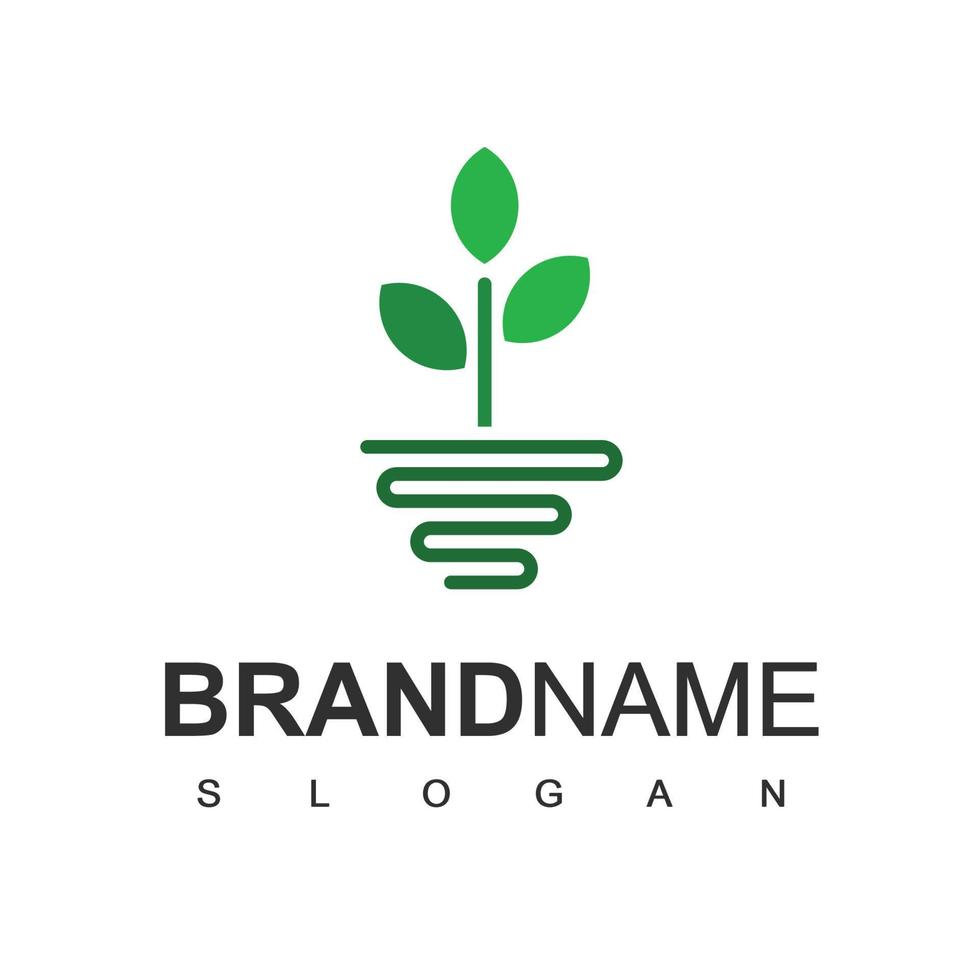 Plant Logo Design Template, Natural Symbol vector